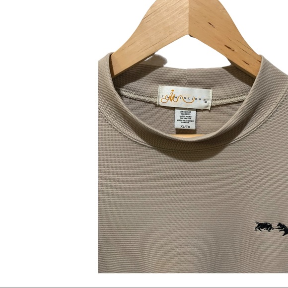 ILMIGLIORE BEIGE HIGH COLLAR EMBROIDERED LOGO SS MEN'S DRESS SHIRT SIZE XL - Picture 3 of 16